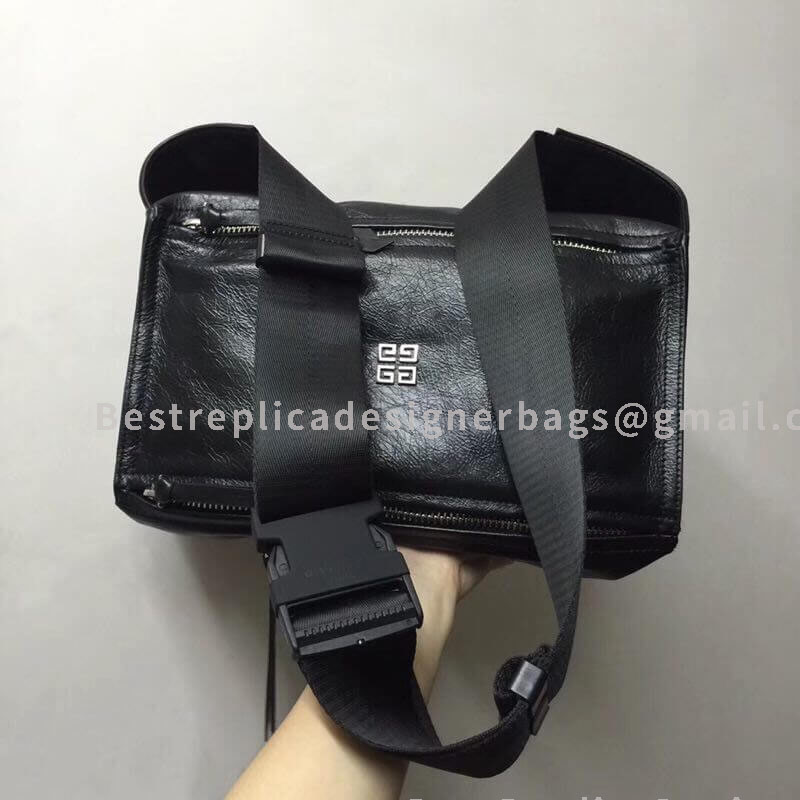 Givenchy Pandora Belt Bag In Black Leather SHW 29987